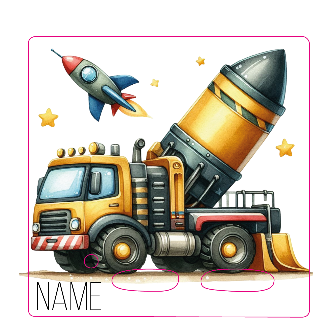 Bagger Rakete Schutzfolie für die Toniebox - Swiss-Crafting