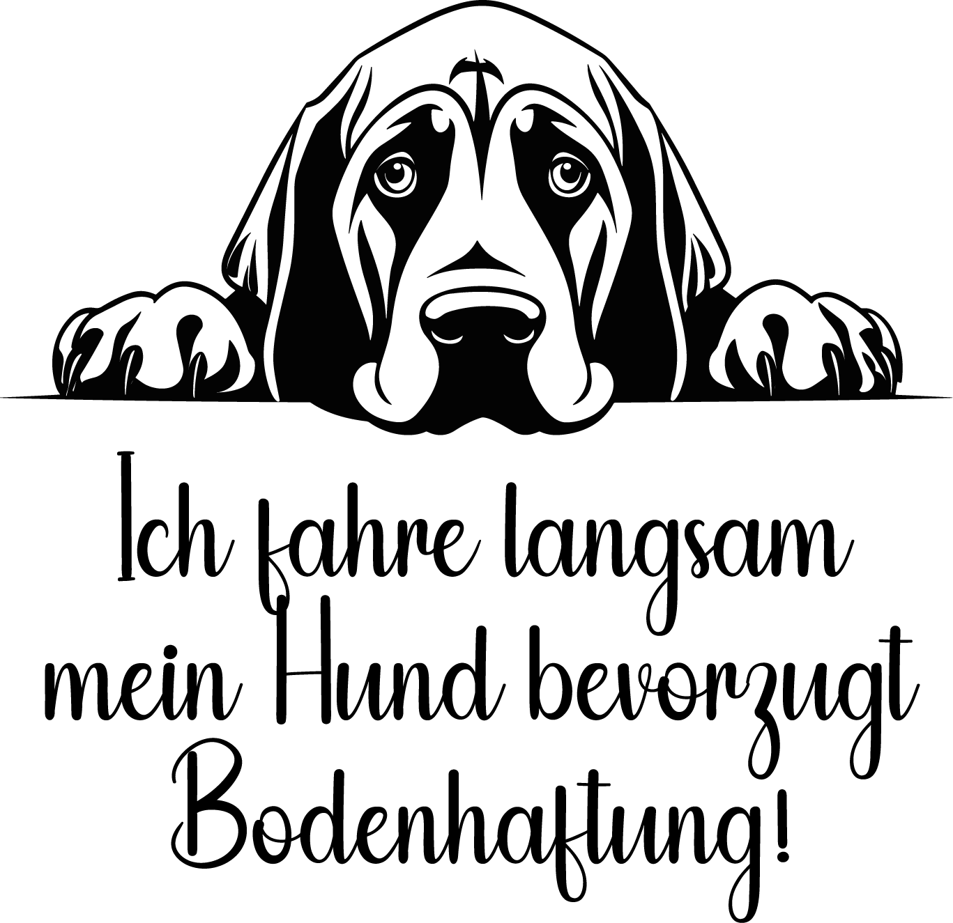 Auto Kleber Bluthund - Swiss-Crafting