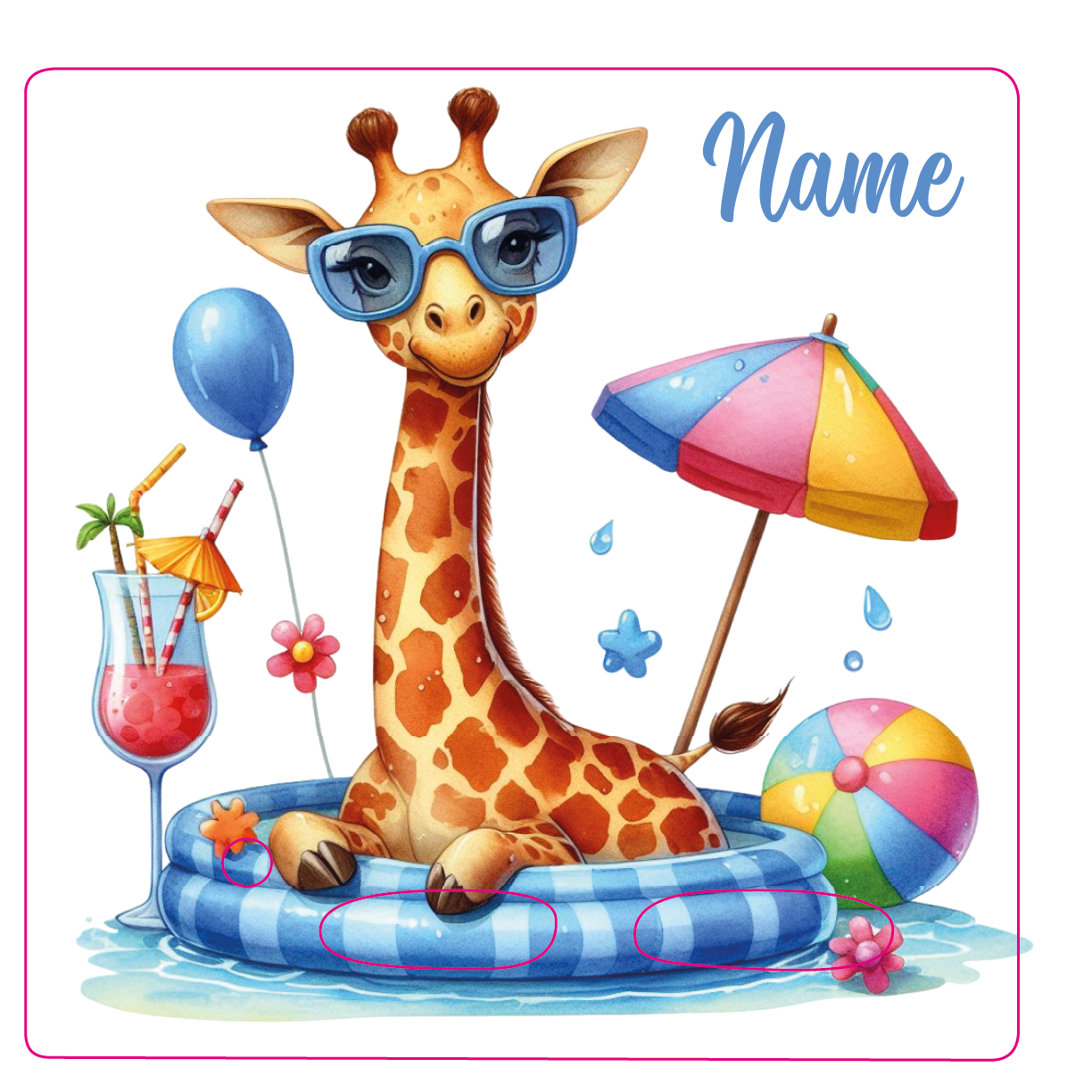 Giraffe Sommer Schutzfolie für die Toniebox - Swiss-Crafting