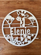 Türschild Giraffe gestalten - Kreatives und individuelles Türschild für das Kinderzimmer